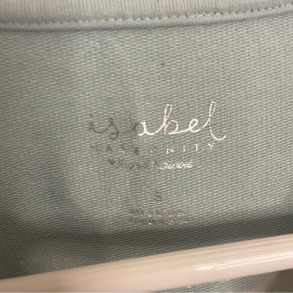 Isabel Maternity Sly Blue Tie Dye Pullover Crewneck Sweatshirt Size Small - Picture 2 of 6